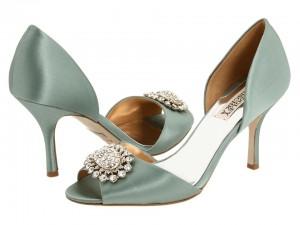 blue wedding shoe