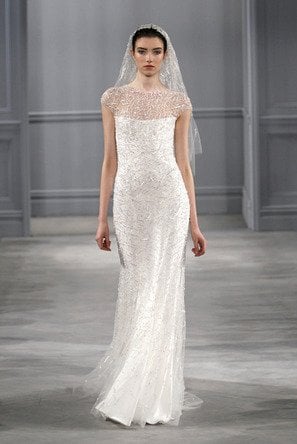Celestial wedding dress from the Monique Lhuillier Spring Summer 2014 collection