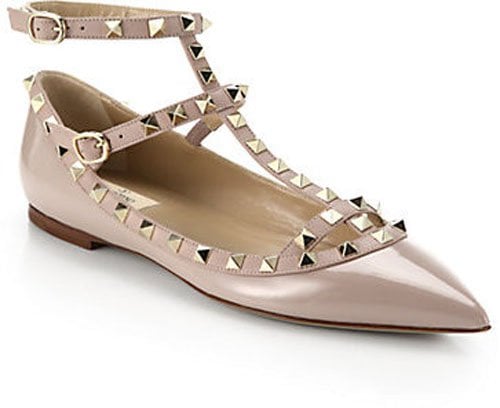 Valentino Rockstud Leather Cage Flats • $975.00