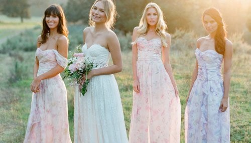 floral bridesmaid dresses