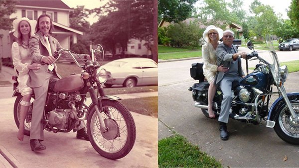 recreated wedding photos