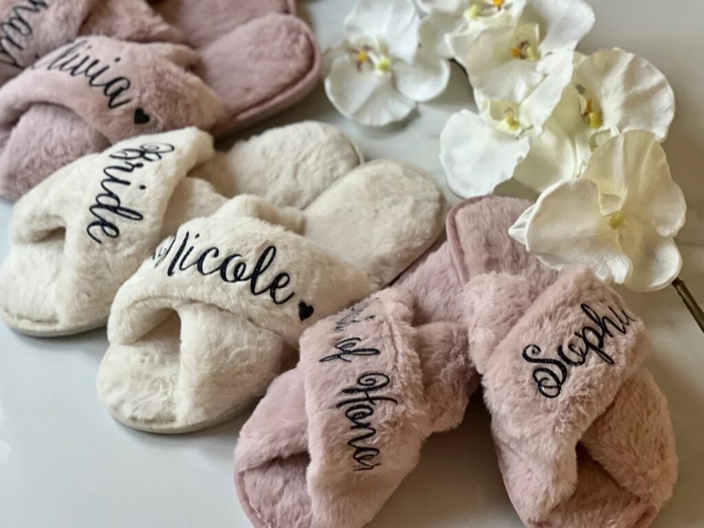 slipper gifts for your bridesmaids
