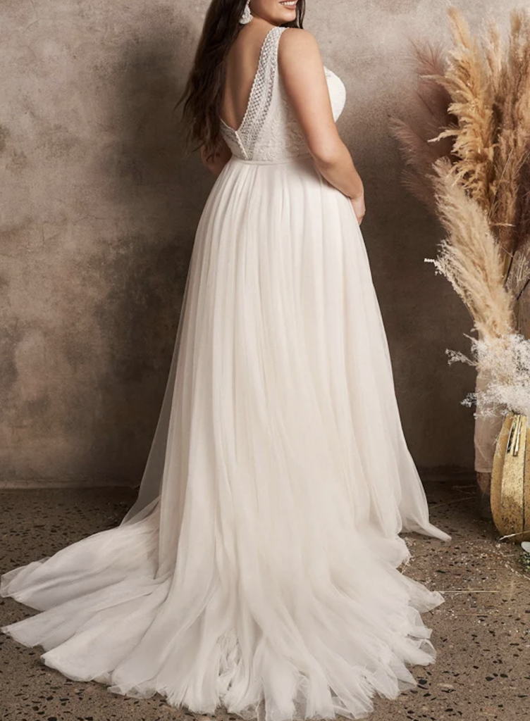 MISSACC chiffon plus size wedding dress