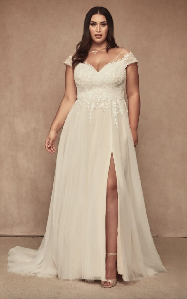 Azazie plus size wedding dress