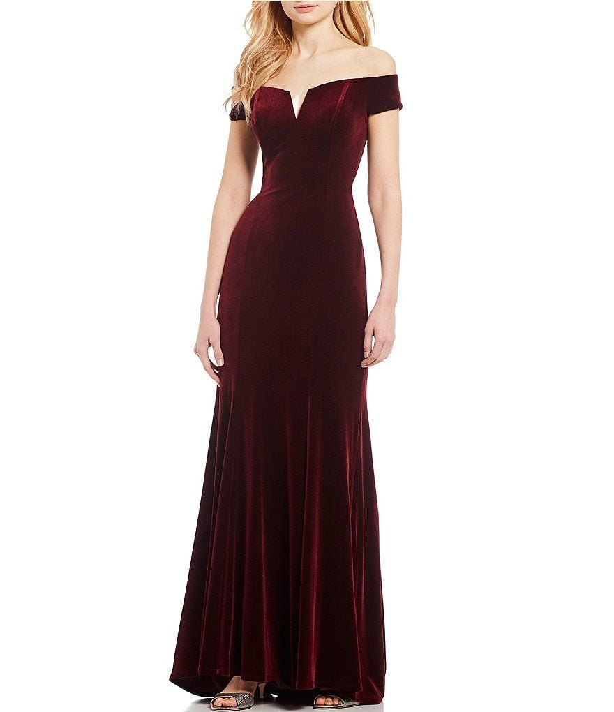 velvet bridesmaid gowns