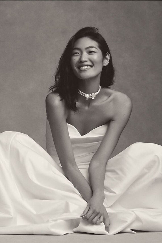 Jenny Yoo Preston Strapless Ball-Skirt Taffeta Wedding Gown