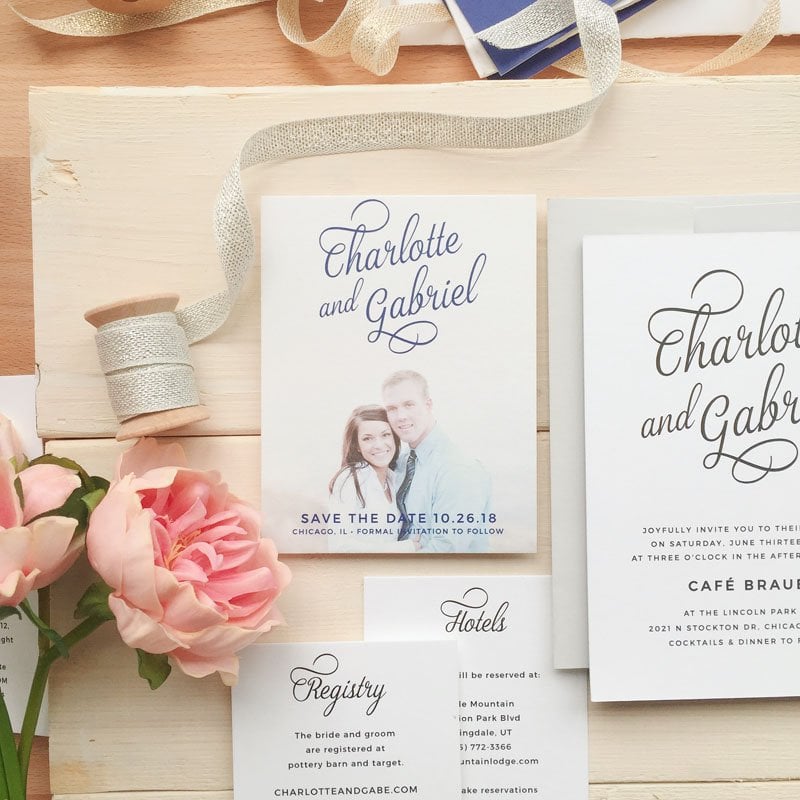 Basic invite wedding invitations
