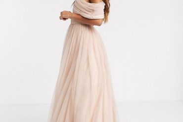 champagne bridesmaid dress