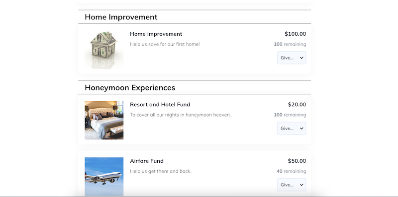 honeyfund registry