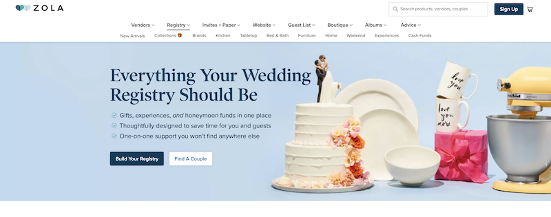 zola wedding registry