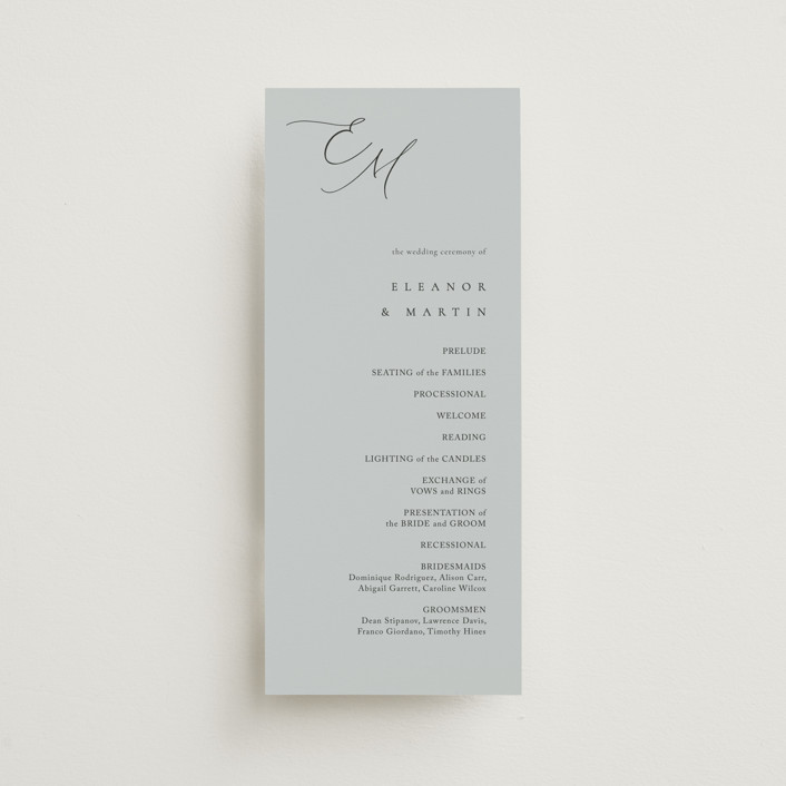 wedding program