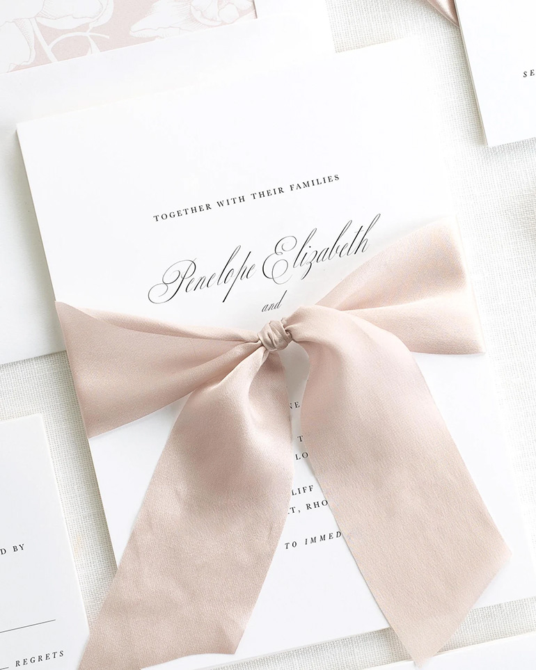 Wedding Invitation Penelope Ribbon