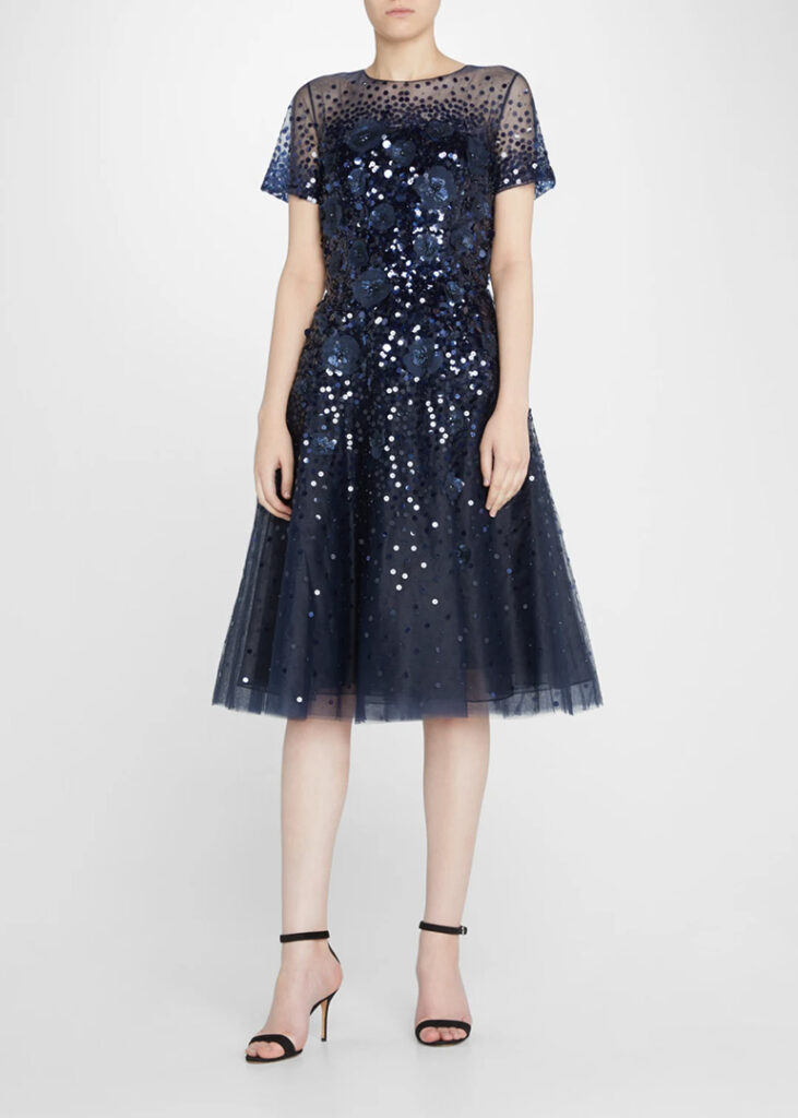 Carolina Herrera Sequin Bridesmaid Dress