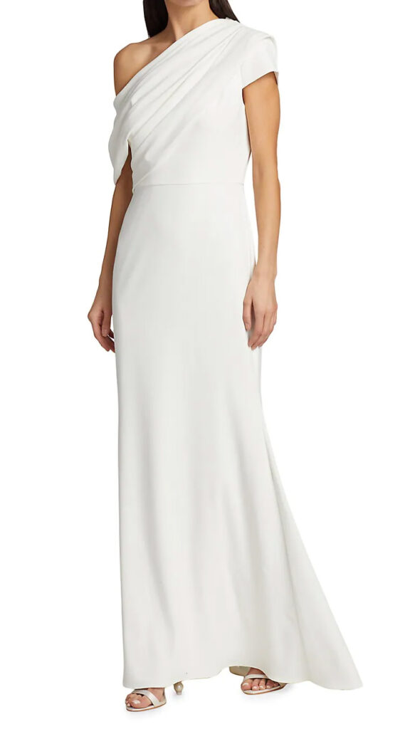 Badgley Mischka Simple One Shoulder Dress