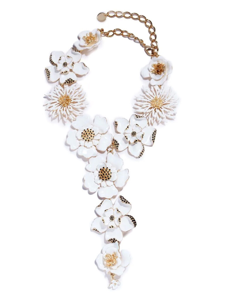 Carolina Herrera Flower Drop Necklace