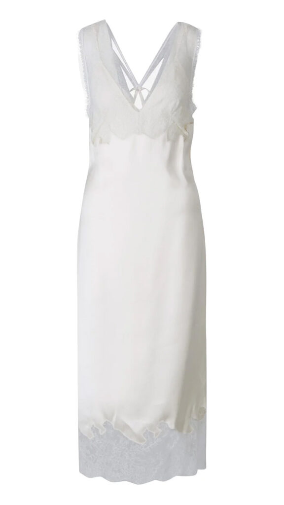 Givenchy V Neck White Dress