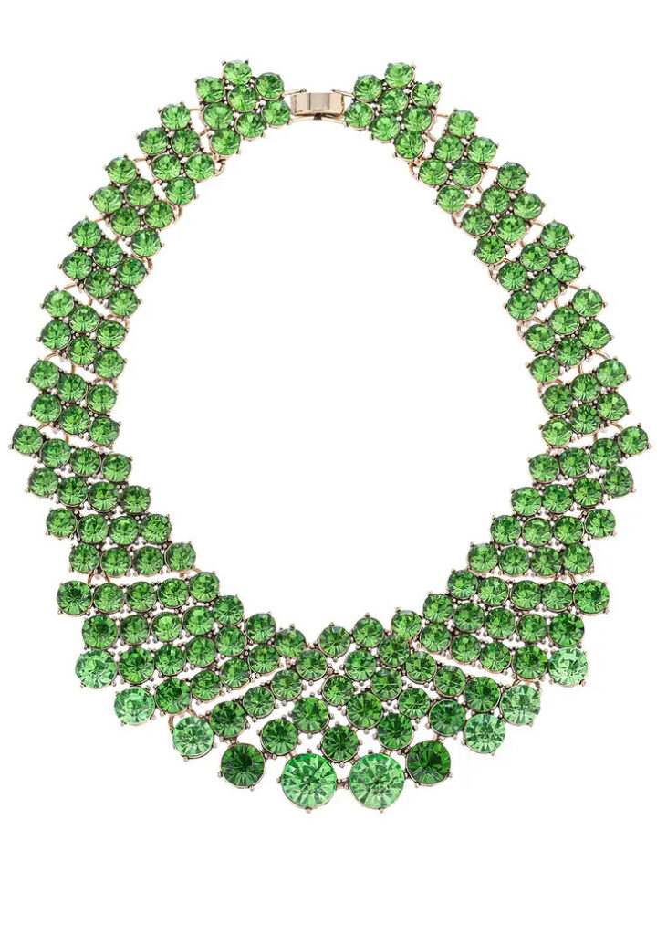 Green Crystal Statement Necklace