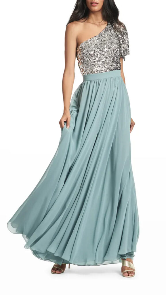 Jolie Combo Blue Grey Bridesmaid Dress
