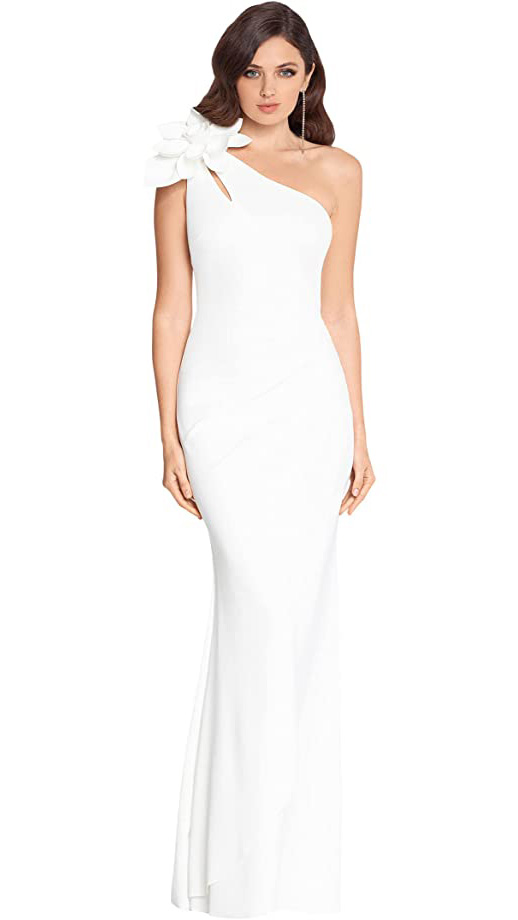 Long White One Shoulder Dress