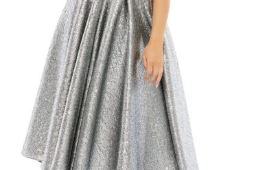 Mac Dugal One Shoulder Midi Bridesmaid Dress