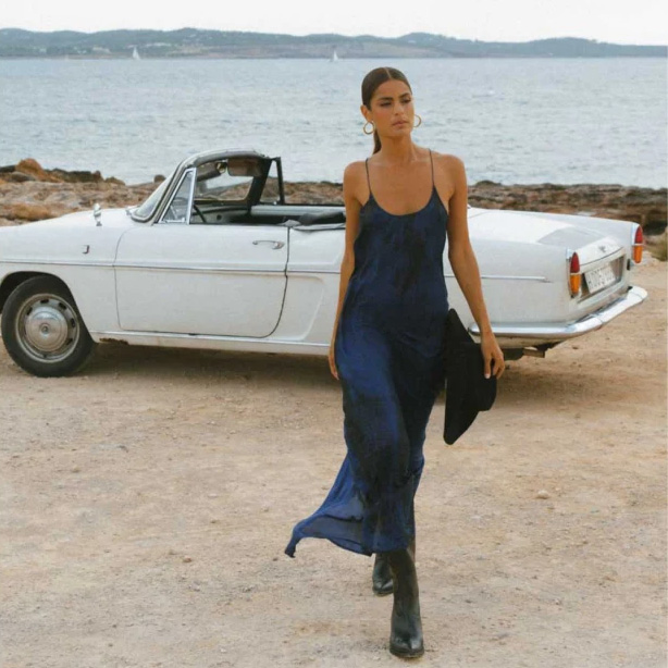 Maxi Midnight Blue Bridesmaid Dress