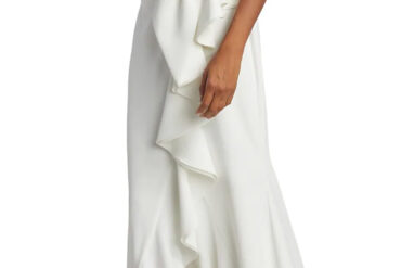 Ruffle Side Wedding Dress Badgley Mischka