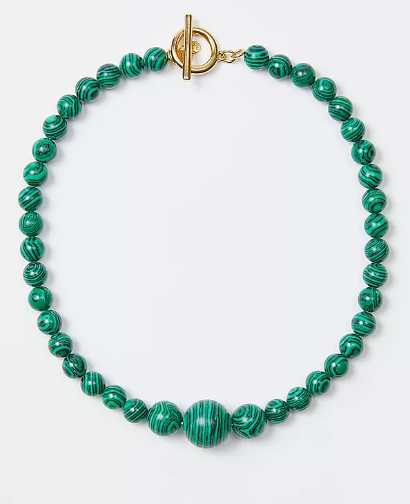 Stone Bead Statement Necklace