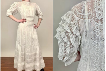 Victorian Short Sleeve Wedding Dress