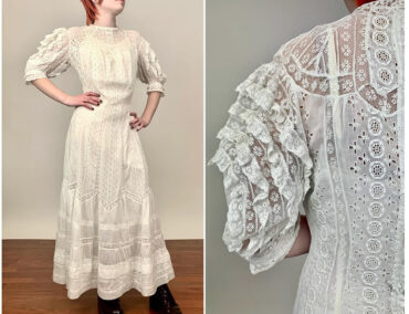 Victorian Short Sleeve Wedding Dress
