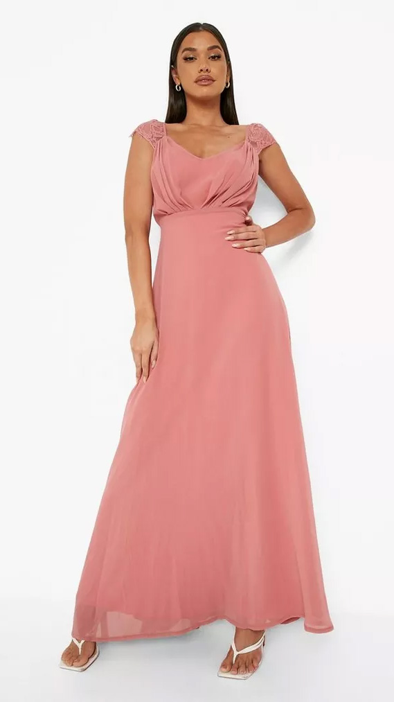 Lace Maxi Bridesmaid Dress