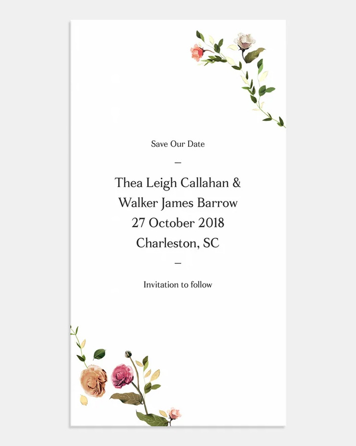 Artifact Wedding Invitation Botanical