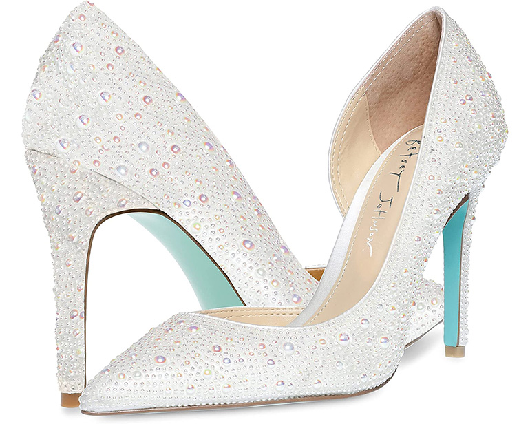 Betsey Johnson White Heels