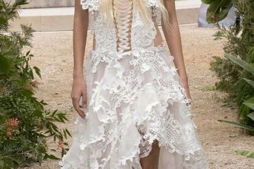 Corset Laced Linen Gown