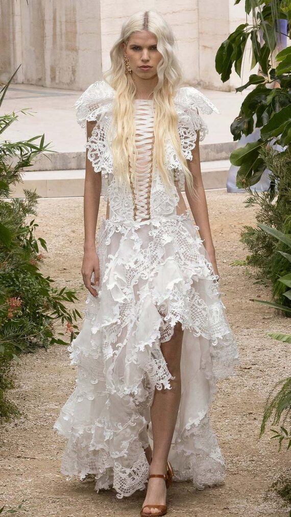 Corset Laced Linen Gown