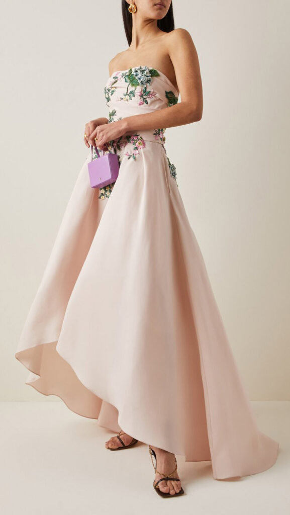 Marchesa Notte Strapless Pink Bridesmaid Dress
