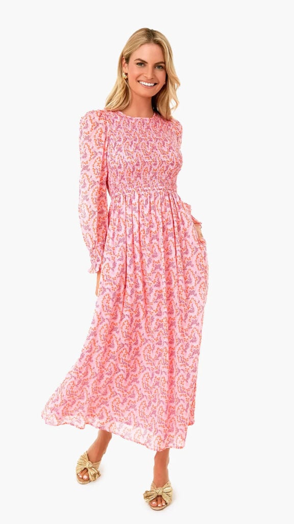 Peoni Twisted Floral Prink Bridesmaid Dress