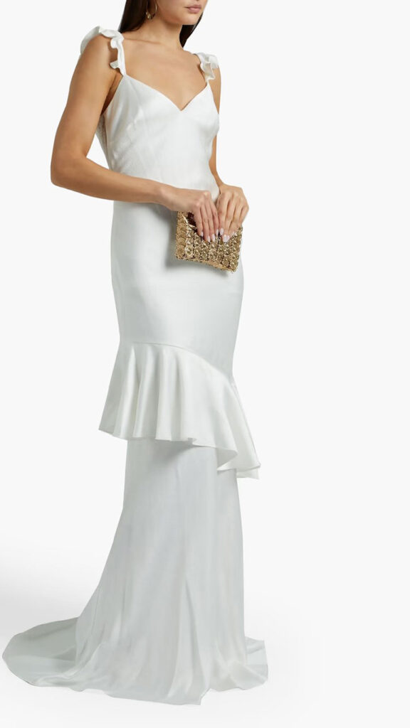Rachel Zoe Ruffle White Gown