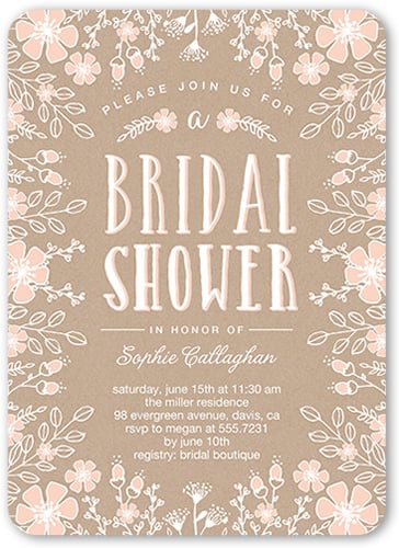 Bridal Shower Invitation Flower