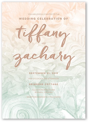 Coastal Hues Wedding Invitation