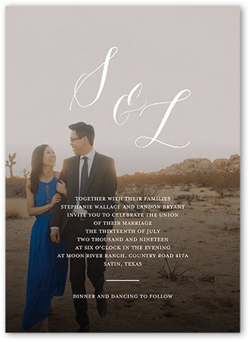 Modern Minimalist Wedding Invitation