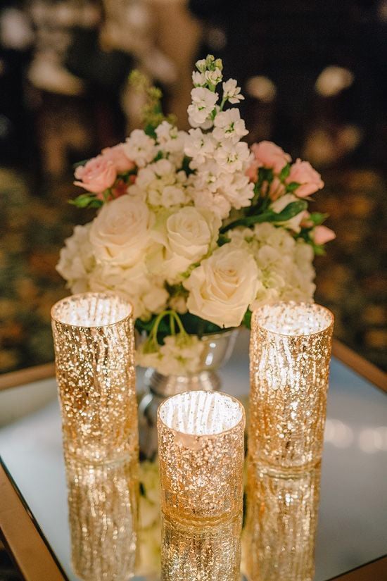 Candle Wedding Centerpieces Gold