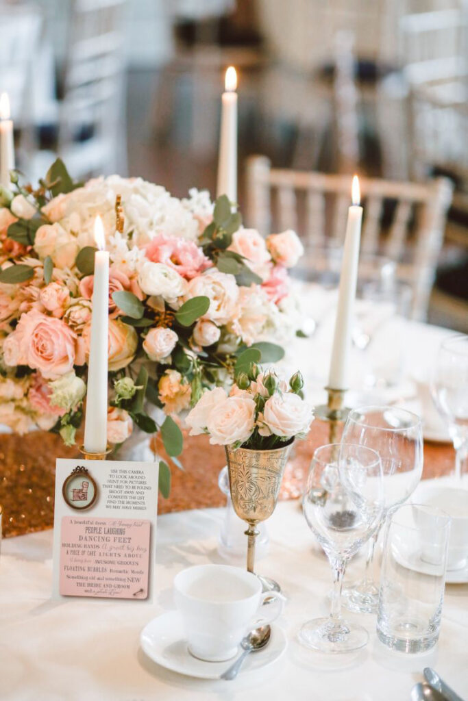 Candle Wedding Centerpieces With Roses