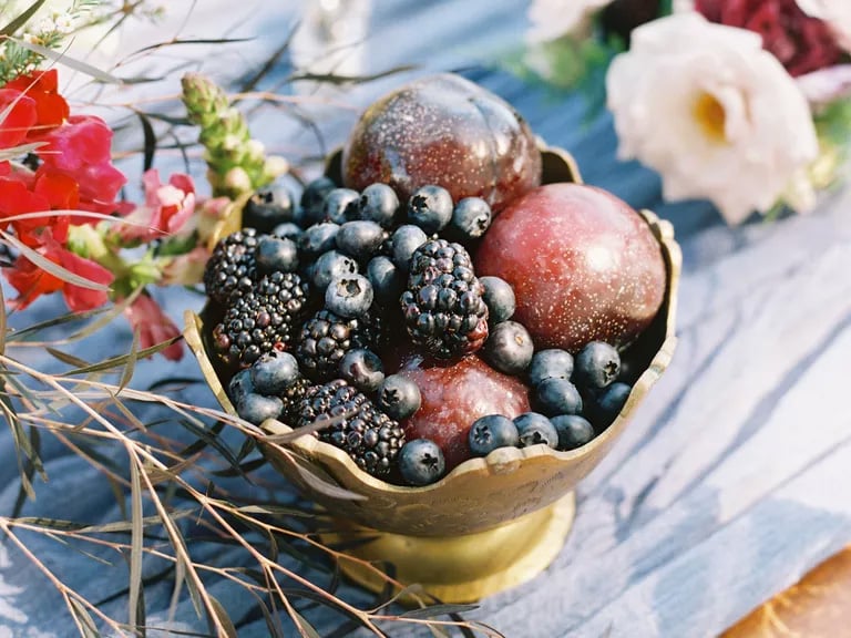Fruit Wedding Centerpieces Purple