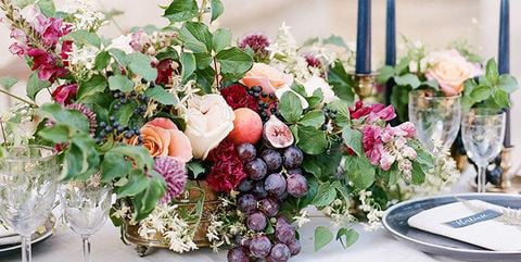 Fruit Wedding Centerpieces with Grape