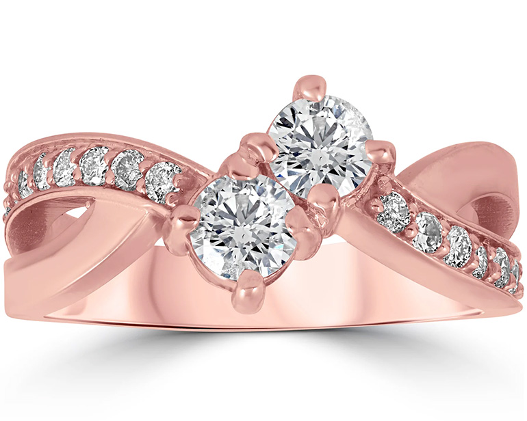 Rose Gold Engagement Ring Forever Us