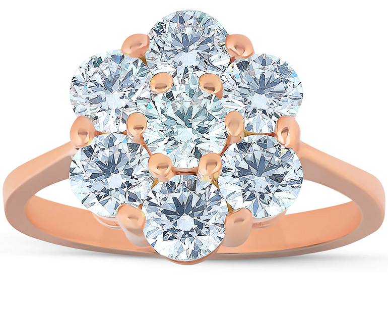 Rose Gold Engagement  Rings Lab Grown