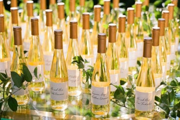 Wedding Escort Card Mini Bottles