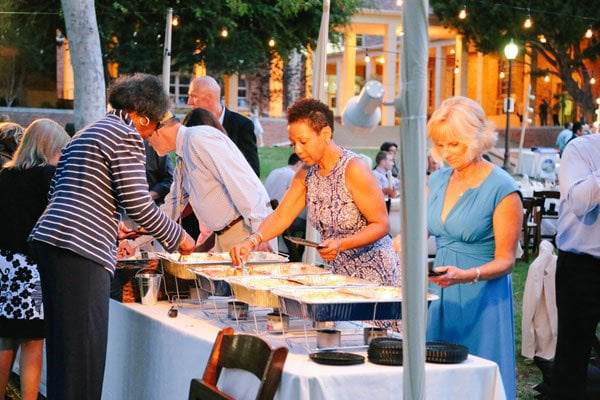 Small Wedding Ideas Outdoor Meal