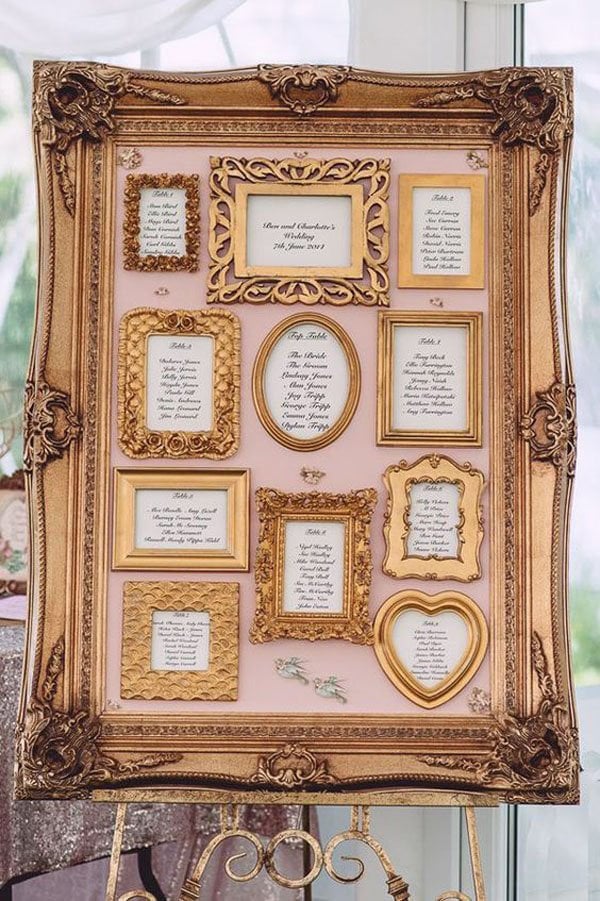 Wedding Place Cards Framed Chart