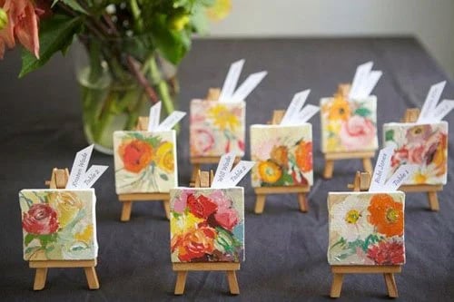 Wedding Place Cards Mini Paintings